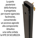Fontana da Giardino Design a Colonna Ovale Rubinetto in Ottone Senza Base Corten  