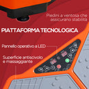 Pedana Vibrante 99 Velocità 56x34x12,5 cm con Pannello LED Bande di Resistenza e Telecomando