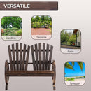 Panchina da Giardino 2 Posti 108x66x95 cm in Legno di Abete Carbonizzato