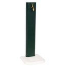 Fontana da Giardino Design a Colonna Ovale Rubinetto in Ottone con Base in Cemento Verde
