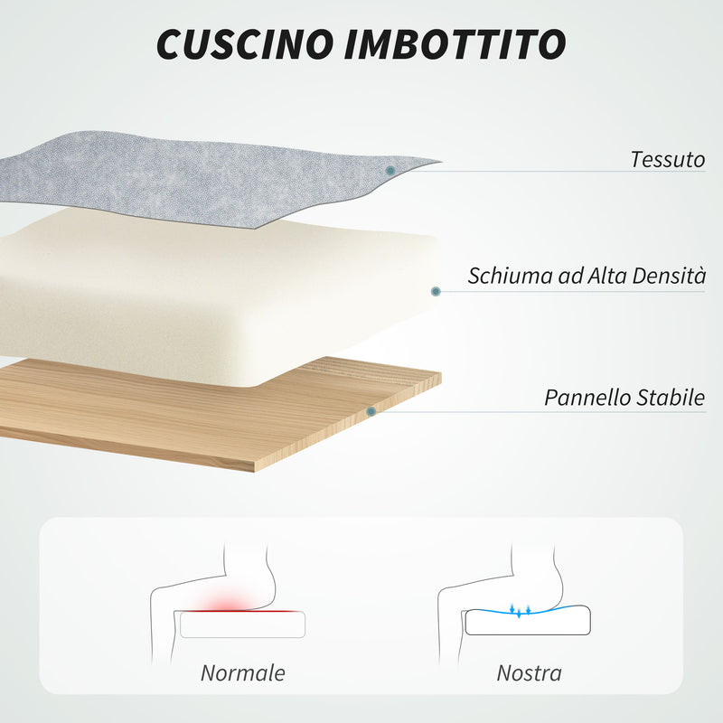 Sedia da Ufficio Massaggiante e Riscaldata Poggiapiedi Estraibile Grigio    
