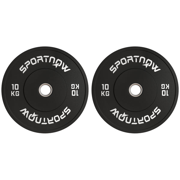 Set 2 Dischi Pesi da 10kg con Foro da 2"/5 cm per Manubri e Bilancieri in Gomma Nero online