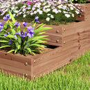 Letto per Orto Rialzato a 4 Livelli 113x113x46 cm con Fondo Aperto in Legno di Abete   