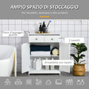 Mobile da Bagno 2 Ante con Cassetti 60x30x75 cm in Legno Bianco  