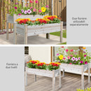 Fioriera da Esterno a 2 Livelli 115x114x76 cm in Legno di Abete Naturale