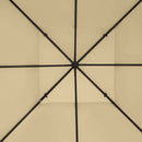 Tetto di Ricambio per Gazebo da Giardino a 2 Livelli 400x300 cm in Poliestere Anti UV Crema  