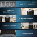 Macchina del Ghiaccio 1,3 Litri con Cestello e Paletta Nera