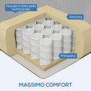 Poltrona Letto 3 in 1 Schienale Reclinabile in Finta Pelle Scamosciata Grigio Chiaro   