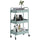 Carrello da Cucina a 3 Livelli 45x30,6x79 cm in Acciaio Azzurro