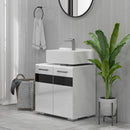 Mobile Sotto Lavabo Bagno 2 Ante 60x36,5x56 cm in MDF Bianco