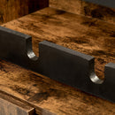 Mobile Multiuso con Portabottiglie 60x40x100 cm in Metallo Vetro e Truciolare Marrone