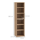 Set 2 Pezzi Mobile Libreria Porta CD 21x22.5x88,5 cm Colore Legno   
