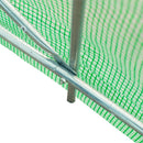 Serra a Tunnel da Giardino con Tetto Arrotondato 4,5x2x2m in PE e Metallo Verde