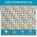 Lettino Prendisole da Giardino 162x60x90 cm in Rattan e Alluminio Nero e Grigio