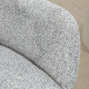 Sedia Moderna con Braccioli e Schienale Imbottiti 63x69x75 cm in Tessuto Effetto Lino Grigio  