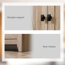 Mobile Credenza Cucina 4 Ante 80x40x182 cm in MDF color Legno