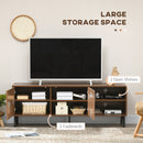 Mobile TV Fino a 65"" 2 Ante 2 Ripiani Aperti 150x40x56 cm in Legno Truciolare Marrone