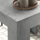 Set da Pranzo Tavolo e 2 Sedie Imbottite in Pelle PU Grigio   