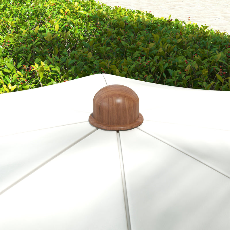 Ombrellone da Giardino Spiaggia Ø1,9x2,1m con Protezione UV40+ e Borsa di Trasporto Crema-8