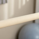 Sbarra Danza Classica Doppia 130x97x152 cm Altezza Regolabile in Acciaio e Legno Rosa