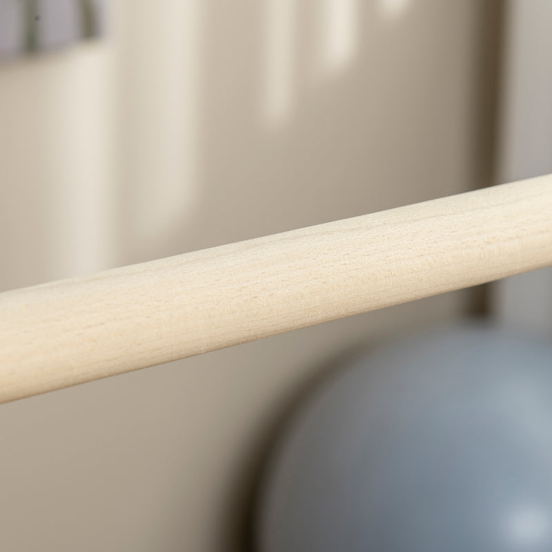 Sbarra Danza Classica Doppia 130x97x152 cm Altezza Regolabile in Acciaio e Legno Rosa