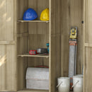 Casetta Box da Giardino 120x57x183 cm in Legno Naturale