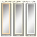 Specchio da Terra 40x37x156,5 cm con Luce LED Dorato