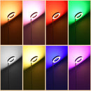 Lampada da Terra a LED compatibile Alexa e Google Home Ø25x168 cm in Acciaio Bianca