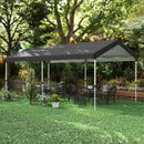 Gazebo Pieghevole Pop Up 584x297,5x272 cm UPF50+ e Altezza Regolabile Grigio Scuro   