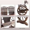 Panchina da Giardino 2 Posti 108x66x95 cm in Legno di Abete Carbonizzato