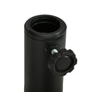 Base per Ombrellone Rotonda da 18kg Ø45x36 cm in HDPE Cemento e Acciaio Nero   
