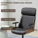 Sedia Poltrona Operativa da Ufficio 62x76,5x105 cm in Similpelle Nera