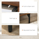 Mobile TV Fino a 65"" 2 Ante 2 Ripiani Aperti 150x40x56 cm in Legno Truciolare Marrone