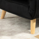 Poltrona Letto con Schienale Reclinabile su 6 Posizioni 94x78x80 cm in Tessuto Nero  