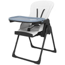 Seggiolone Pappa Pieghevole per Bambini 70x53x107 cm Altezza Regolabile e Schienale Inclinabile Nero e Bianco