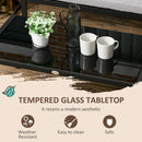 Set Salotto da Giardino Divano Angolare e  Tavolino in Acciaio Grigio e Nero