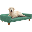Divano per Cani Taglia Grande 98x67x25 cm con Cuscino Sfoderabile Verde Chiaro