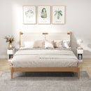 Set 2 Comodini Moderni con Cassetto e Ripiano in Legno 20x30x50 cm Bianco e Rovere   