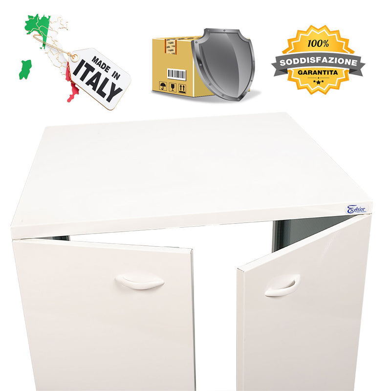 Mobile Coprilavatrice da Esterno 68x68x88 cm in Alluminio Bianco 