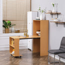 Tavolo Pieghevole da Pranzo max 3 Persone 75x144x144,5 cm in Truciolato e Acciaio color Legno