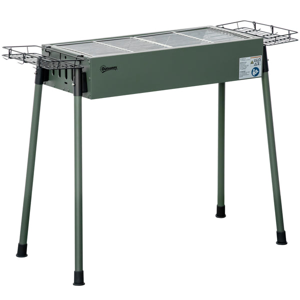 Barbecue a Carbone Carbonella 77x30x70 cm in Acciaio Verde Scuro sconto