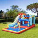 Castello Giostra Gonfiabile 435x245x200 cm con Scivolo Piscina e Pompa Multicolor