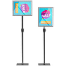 Espositore per Poster A3 Altezza e Inclinazione Regolabili Acciaio e Alluminio Argento   