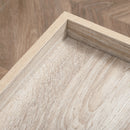 Tavolino da Salotto Basso a 2 Ripiani 100x50x46,5 cm in MDF e Metallo Color Legno