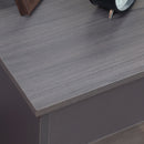 Comodino 2 Cassetti e Ruote con Piano Sollevabile 50x40x50 cm in Legno Grigio