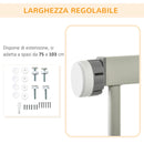 Cancelletto di Sicurezza per Cani Estensibile con Chiusura Automatica 75-103x76 cm Grigio 