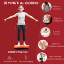 Pedana Vibrante 99 Velocità 56x34x12,5 cm con Pannello LED Bande di Resistenza e Telecomando