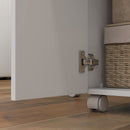 Tavolo Rettangolare Allungabile con Armadietto e Cassetti 140x76x74 cm Bianco e Color Legno  