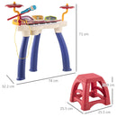 Pianola 32 Tasti  con Sgabello e Microfono Karaoke Mp3 e Registratore  Multicolore