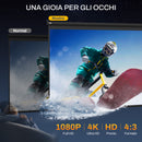 Telo Proiettore 120"" Regolabile con Telecomando Formato 4:3 244x183cm Nero